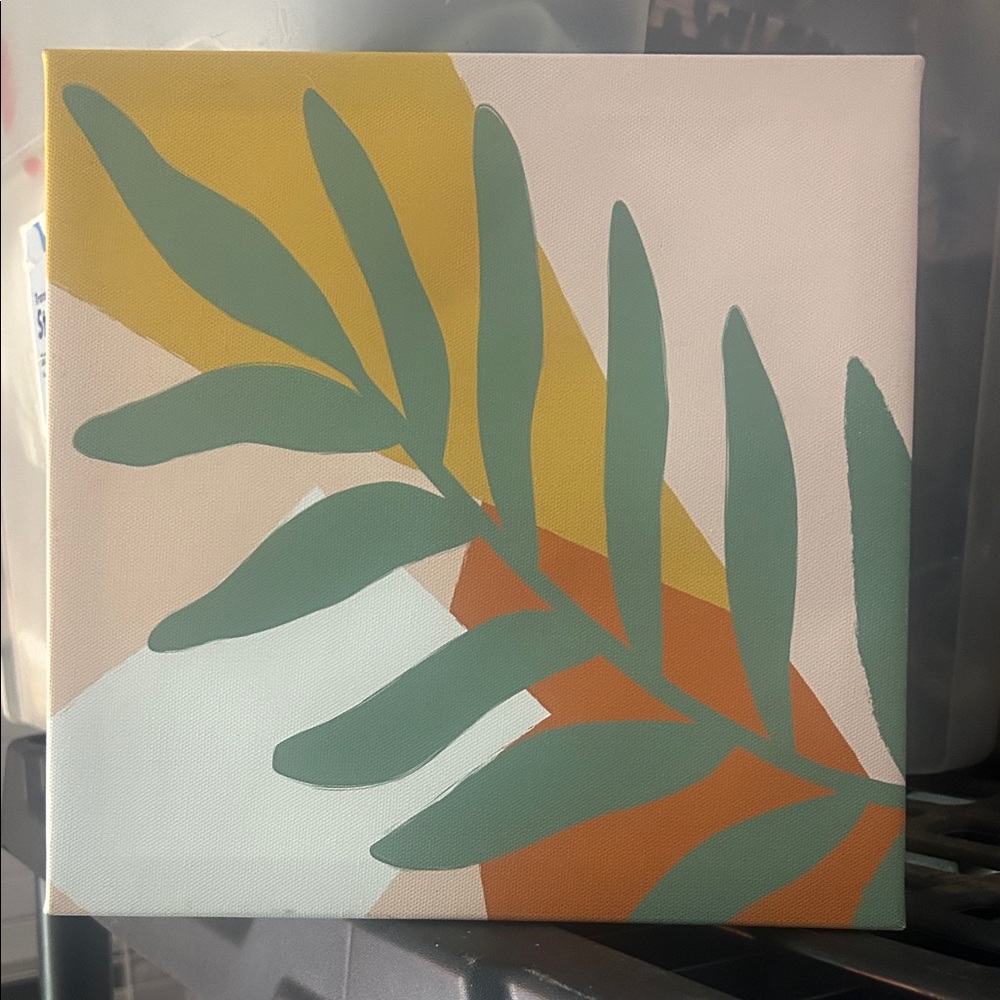 Abstract Leaf Canvas Art